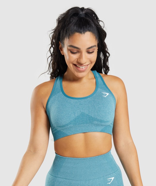 Sujetadores Deportivos Gymshark Vital Seamless 2.0 Sports Bra Turquesa | 55jXKFI298s